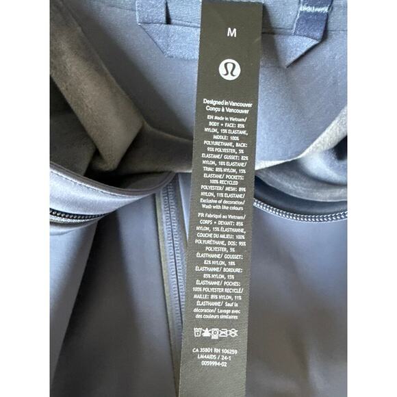 NWOT Lululemon Cross Chill Jacket Mens Size Medium in Blue Running M4AIDS - Picture 6 of 13